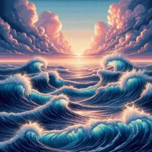 Pixel Ocean Waves