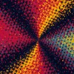 Pop Art Style Abstract Dots Pattern