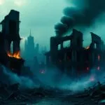 Post-Apocalyptic City Ruins Survivor