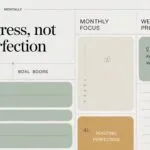 Quote Organizer Monthly Goals Design