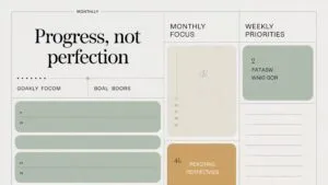 Quote Organizer Monthly Goals Design