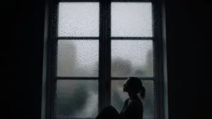 Rainy Window View Droplets Alone