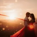 Red String of Fate Destiny Conceptual Art Abstract