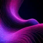 Retro 80s Style Abstract Wavy Lines