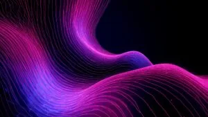 Retro 80s Style Abstract Wavy Lines