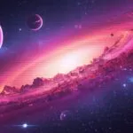 Retro 80s VCR Glitch Space Graphic