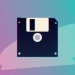 Retro Computer Floppy Disk Minimal Icon