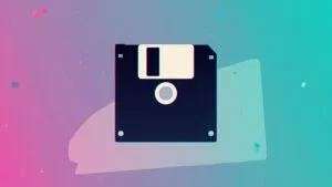 Retro Computer Floppy Disk Minimal Icon