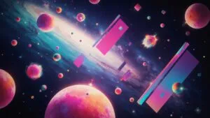 Retro Futuristic Abstract Geometric Shapes