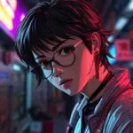 Retro Manga Style 90s Aesthetic Character