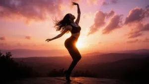 Rihanna AI Dancing at Sunset