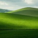 Rolling Hills Vibrant Green Spring Scenery