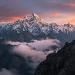 Rugged Peaks of the Himalayas at Dawn