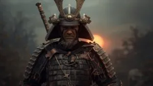 Samurai Warrior with Broken Armor