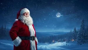 Santa Claus Journey Under Stars