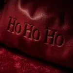 Santa’s Black Leather Bag with “Ho Ho Ho” Embossed