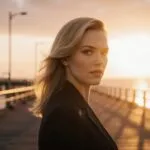 Scarlett Johansson AI at Sunset Pier