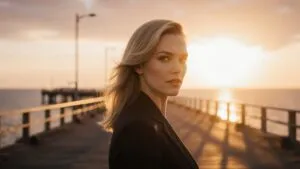 Scarlett Johansson AI at Sunset Pier