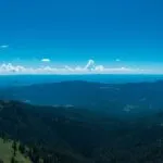 Scenic Mountain Vista Blue Sky Panoramic