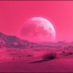 Sci-Fi Landscape Neon Pink Desert