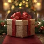 Secret Santa Gift Wrapped in Red