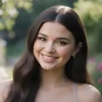 Selena Gomez AI Smiling in Garden