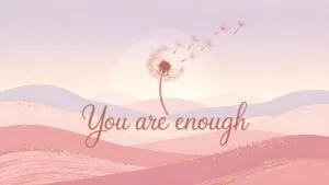 Self-Love Affirmation Quote Serene Pastel Gradient