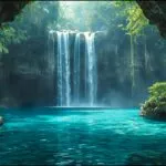 Serene Waterfall Hidden Fantasy Lagoon