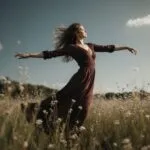 Shakira Dancing in Meadow