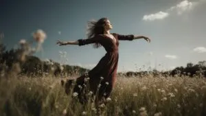 Shakira Dancing in Meadow