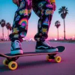 Skateboard Culture 90s Aesthetic Bright Colors Stickers