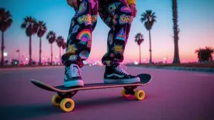 Skateboard Culture 90s Aesthetic Bright Colors Stickers