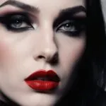 Soft Vampire Makeup Red Lips Dark