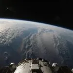 Space Station View Earth Orbit Minimal
