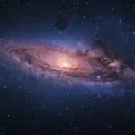 Spiral Galaxy in Violet Hues