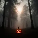 Spooky Forest Fog Cinematic Horror Atmosphere