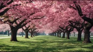 Spring Cherry Blossoms Pink Trees Nature
