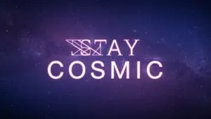 Stay Cosmic – Glowing Minimal Letters