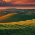 Sunset Above Rolling Hills