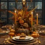 Thanksgiving Harvest Table Pumpkins Fall Decor