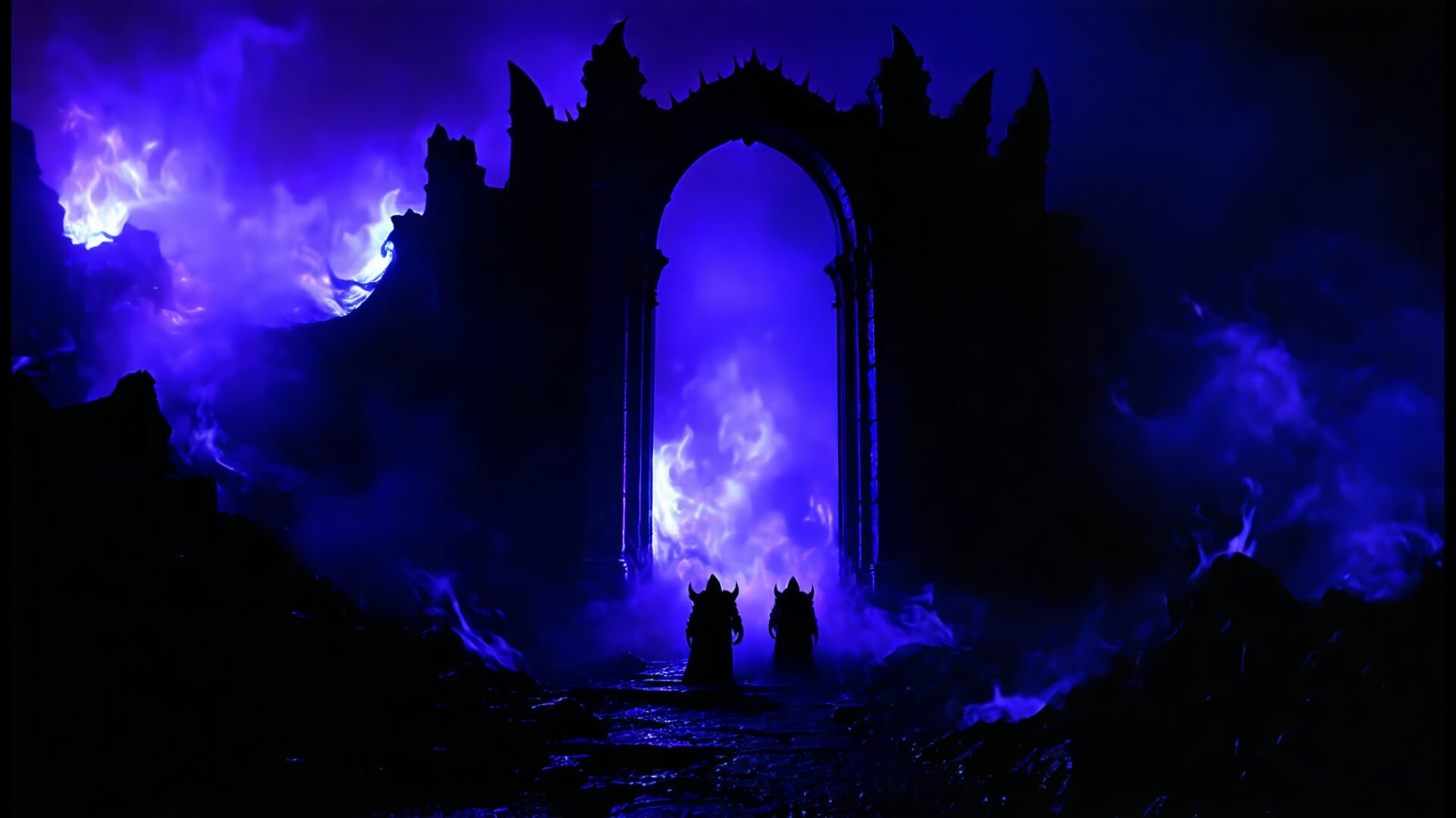 the gates of hell dark underworld scene wallpaper, fantasy, dark, demon, gates of hell, horror, mythology, underworld, desktop, mobile, background