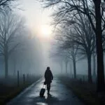 The Weeknd Walking Through Fog in the Morning