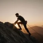 Tom Holland Climbing Rocky Hill at Dawn