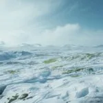 Tundra Landscape Dusted with First Snow