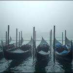 Venice Canals Gondolas Morning Mist