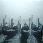 Venice Canals Gondolas Morning Mist
