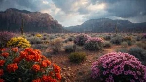 Vibrant Desert Blooms After a Rare Rain