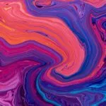 Vibrant Swirl of Acrylic Paint Colors