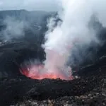 Volcano Crater Steam Eruption Dynamic