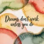 Watercolor Abstract Background Success Quote